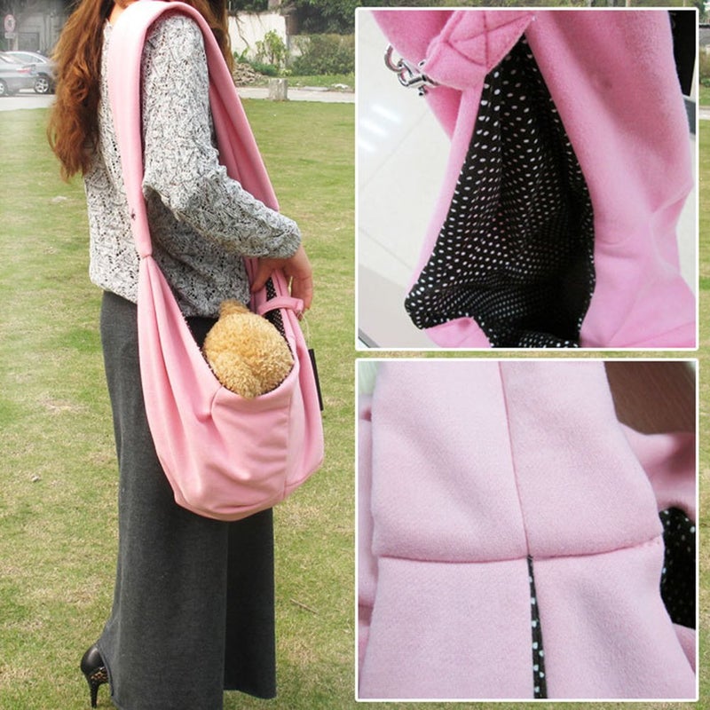 Grtdrm Pet Sling Carrier Bag Travel Tote for Cats Dogs, Up to 16 lbs (Pink) - Image 3